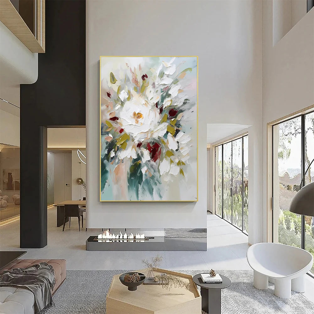 Colorful Abstract Flower And Tree Canvas Art #MF047