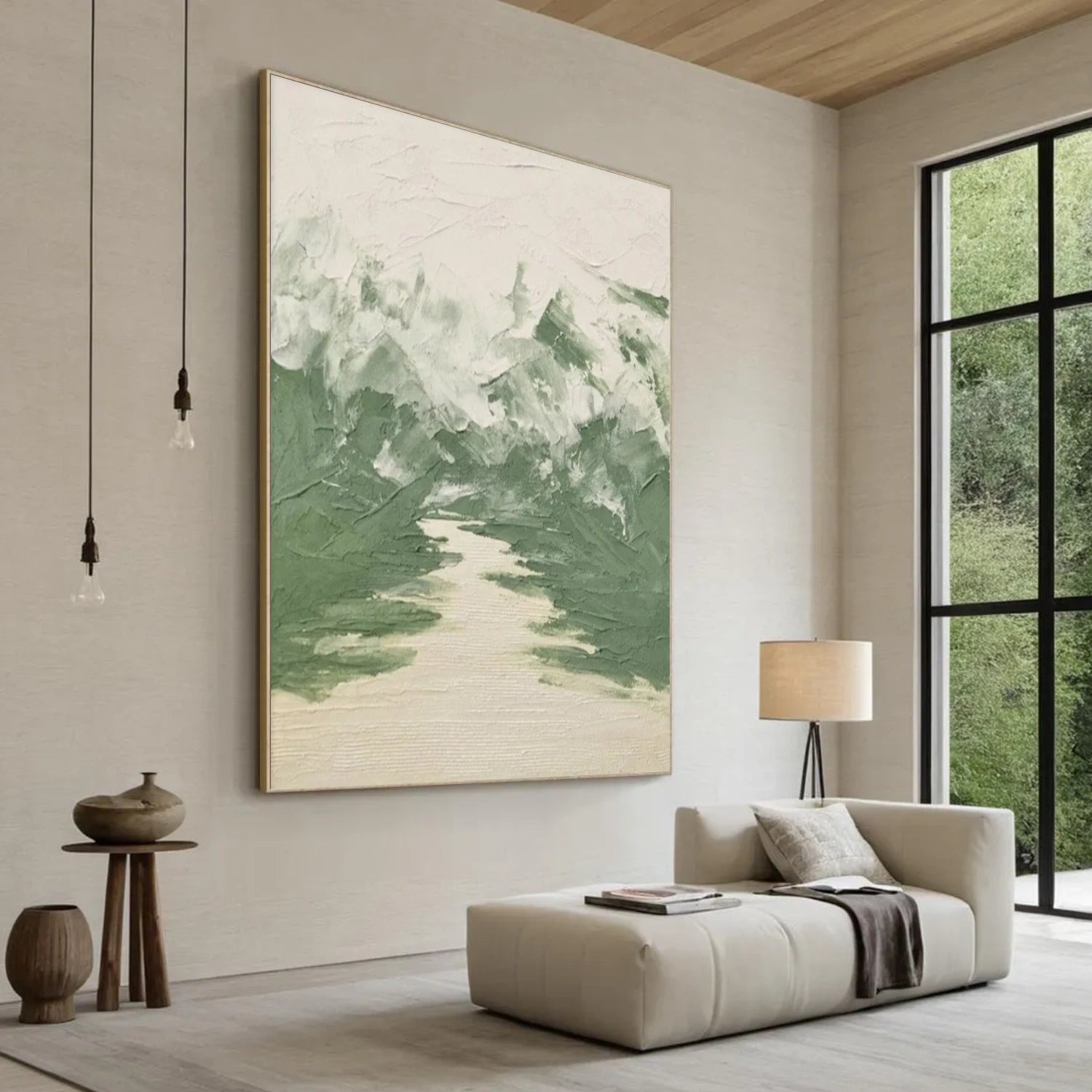 Minimalist Mountain Textured Canvas Art #BT062