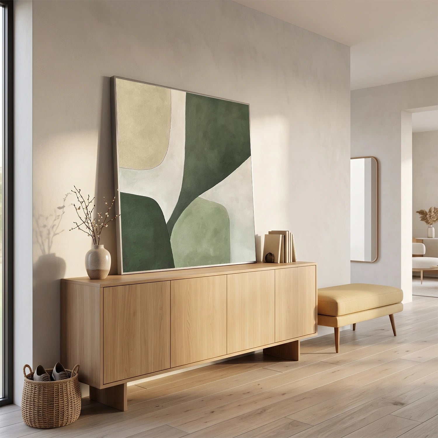 Green Minimalist Canvas Art #WM158