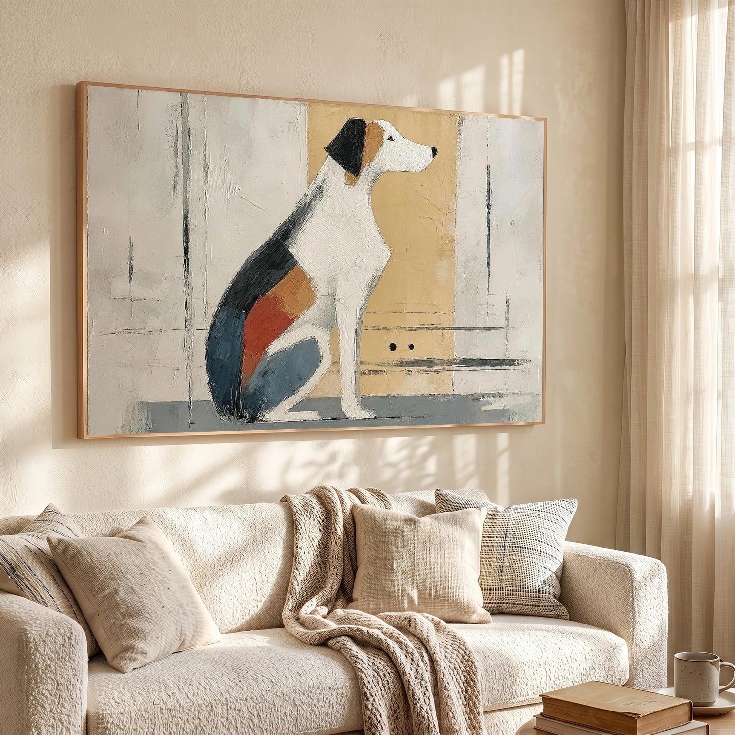 Abstract Animal Dog Canvas Art #DW148
