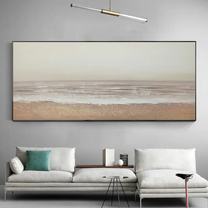 Abstract Ocean And Sky Canvas Art #OC067