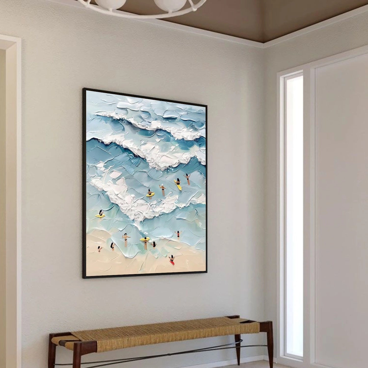 Surfing Sport Textured Canvas Painting #PB083