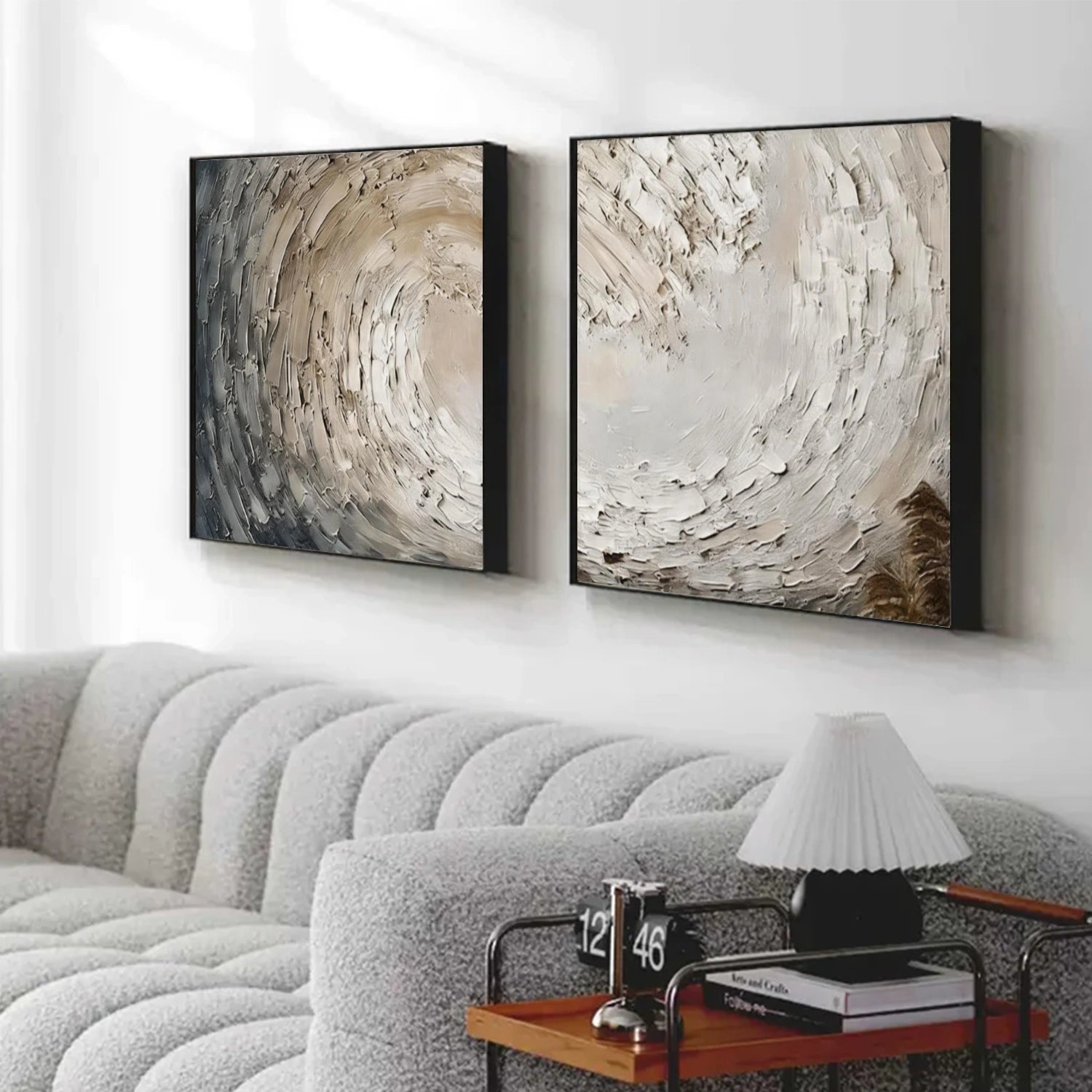 Abstract Ocean And Sky Textured Canvas Art #OC160