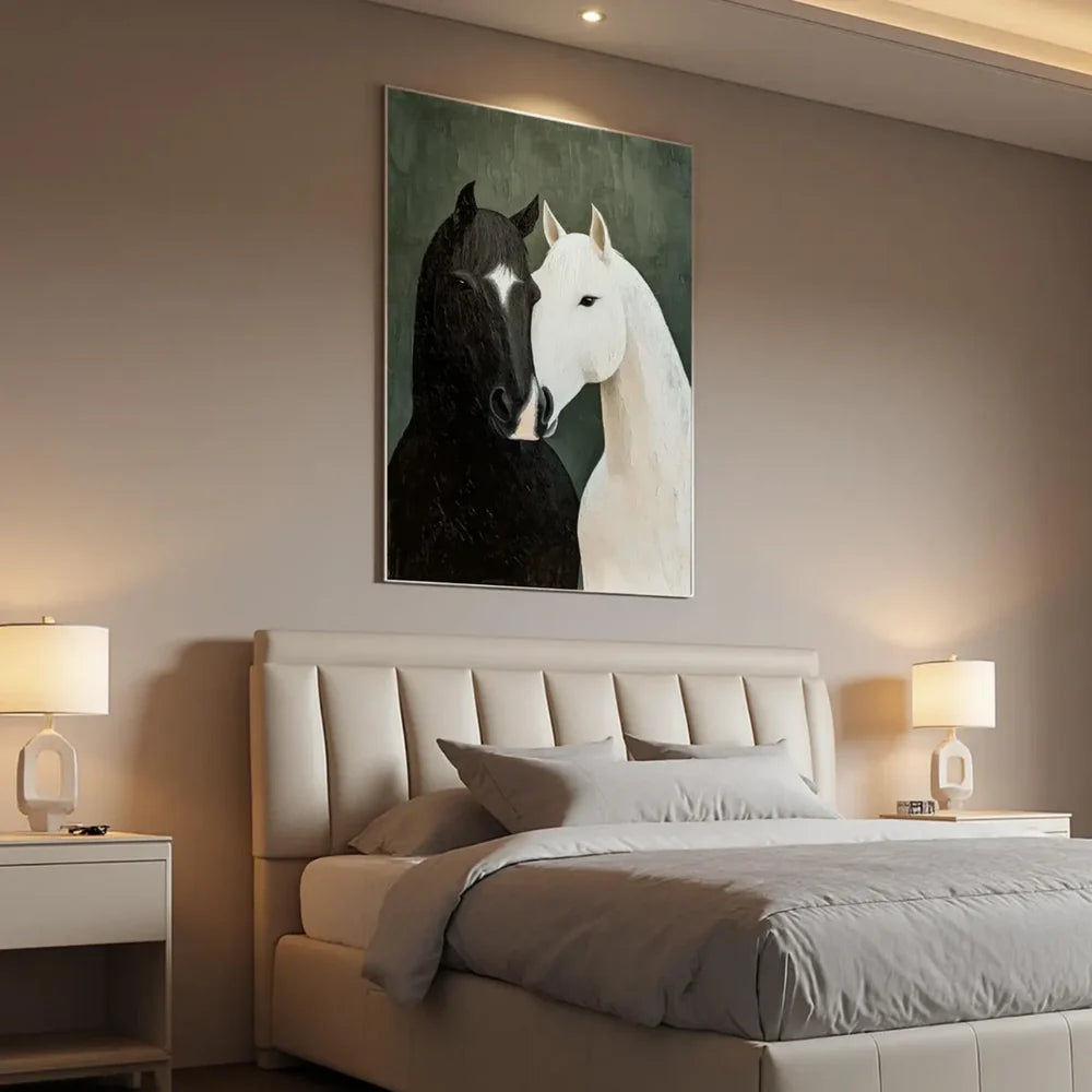 Abstract Animal Horse Canvas Art #DW025