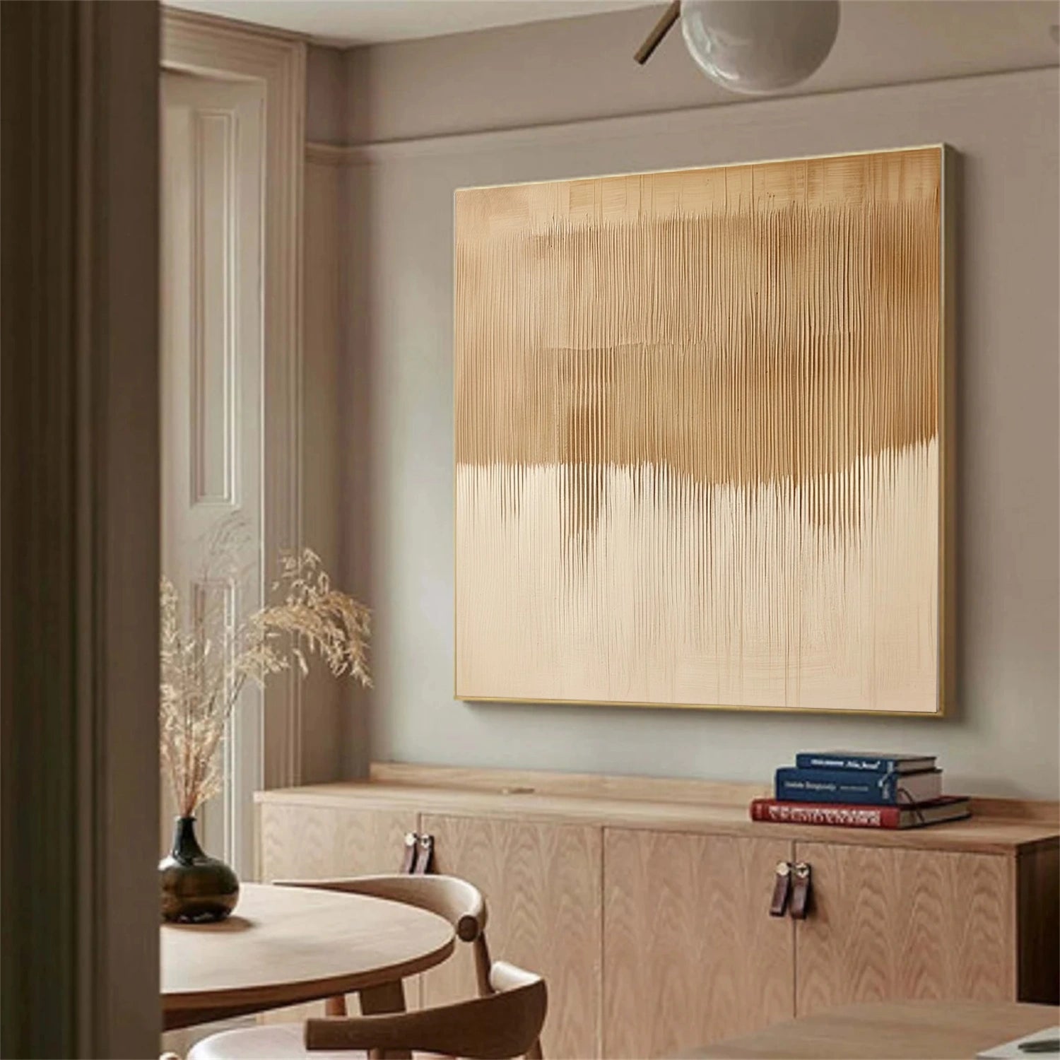 Brown and Beige Minimalist Canvas Art #WM153