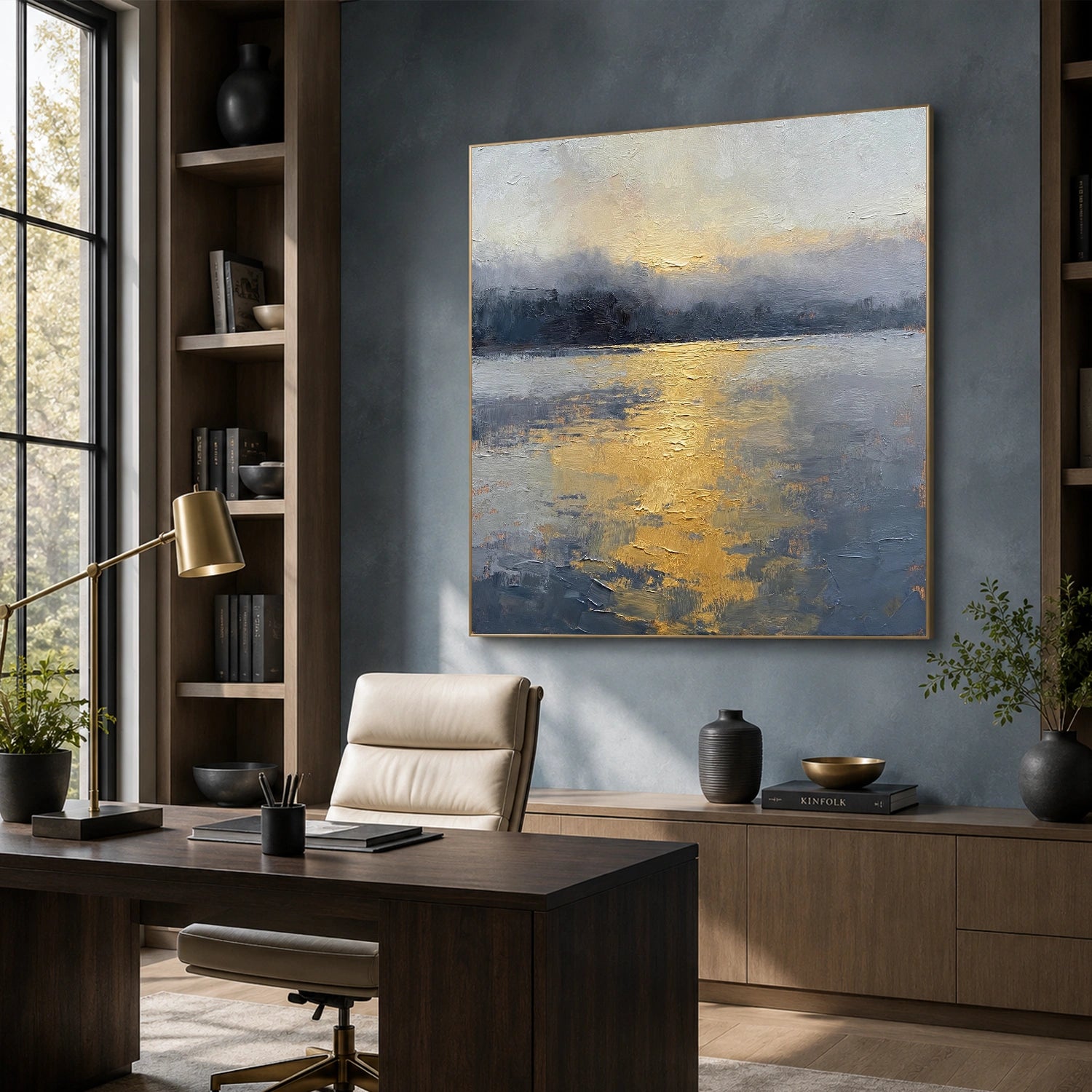 Abstract Ocean And Sky Canvas Art #OC206