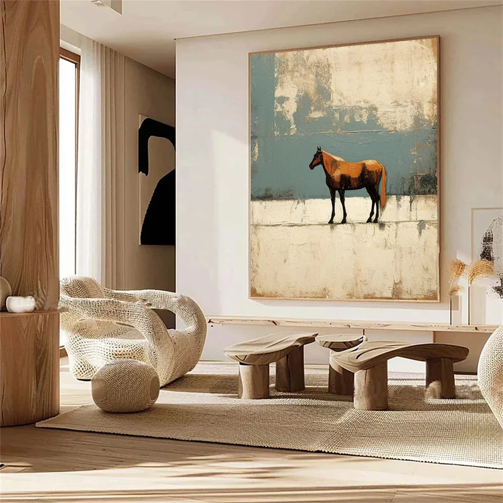 Abstract Animal Horse Canvas Art #DW030