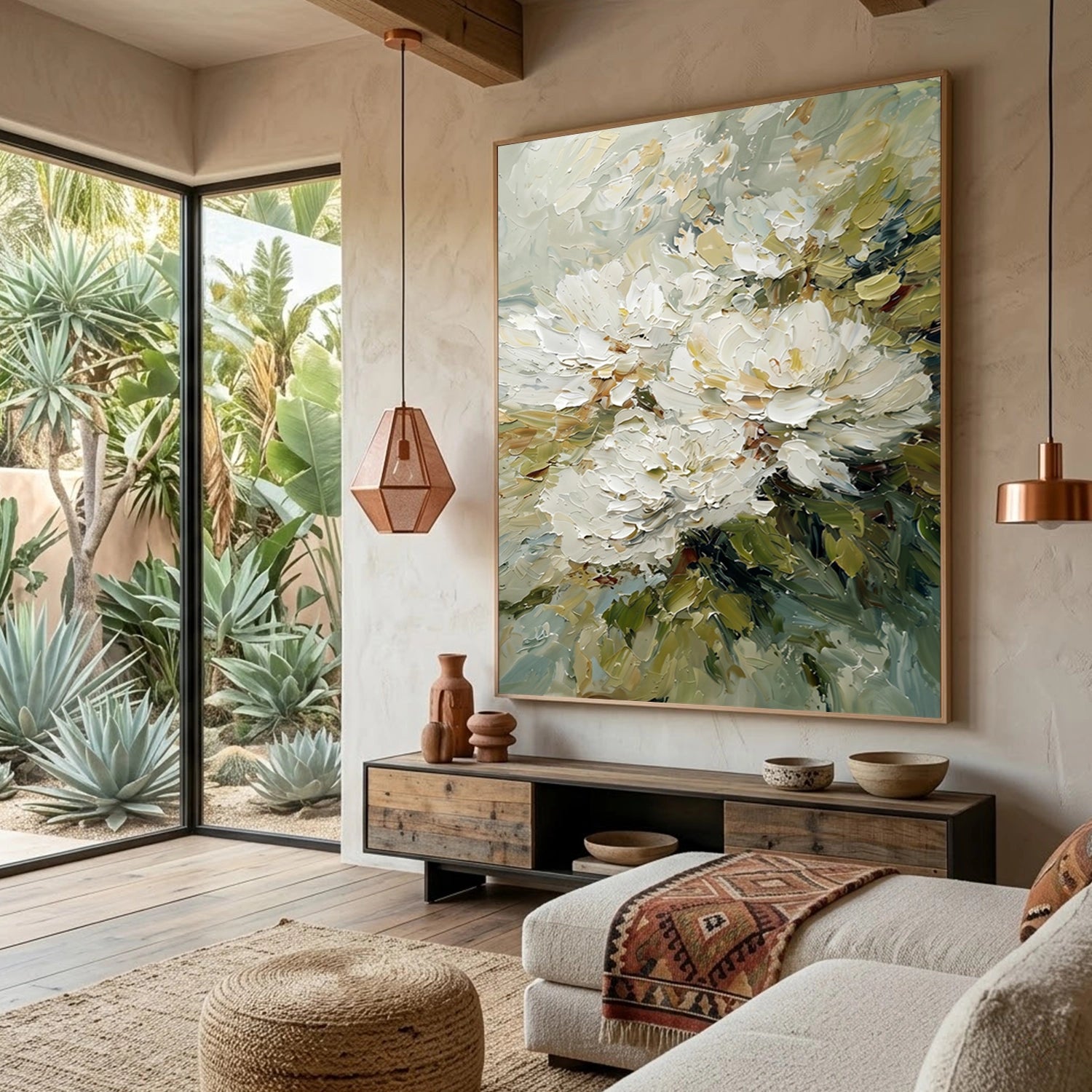 Abstract Flower And Tree Canvas Art #MF194
