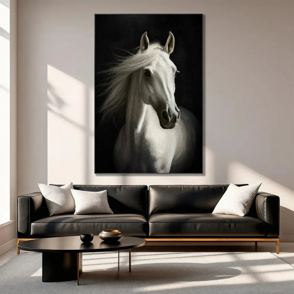 Abstract Animal Horse Canvas Art #DW068