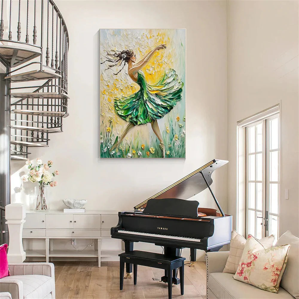 Colorful Abstract Portrait Textured Wall Art # LA019