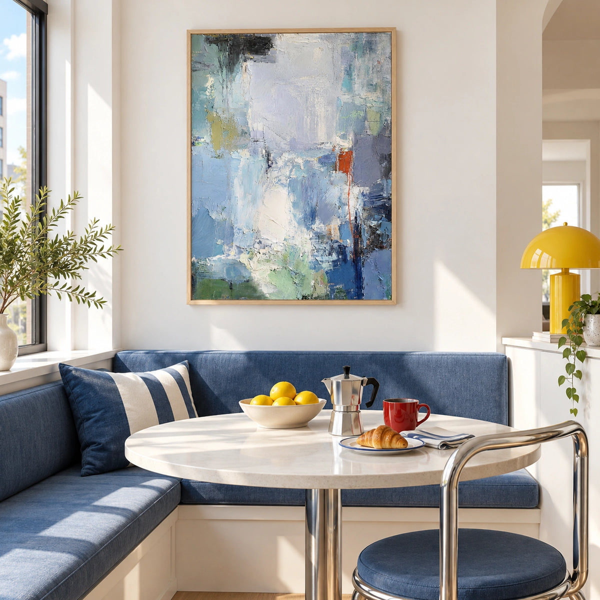 Blue Abstract Wall Art #VA339