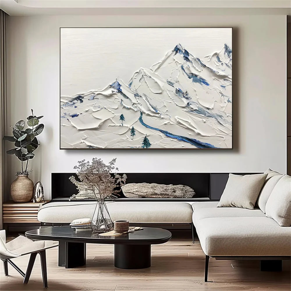 Minimalist Mountain Textured Canvas Art #BT024