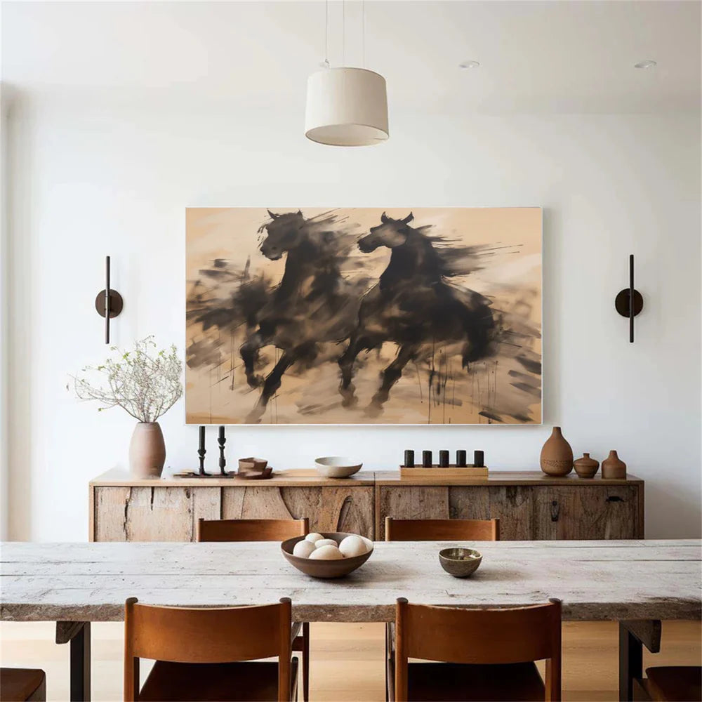 Abstract Animal Horse Canvas Art #DW051