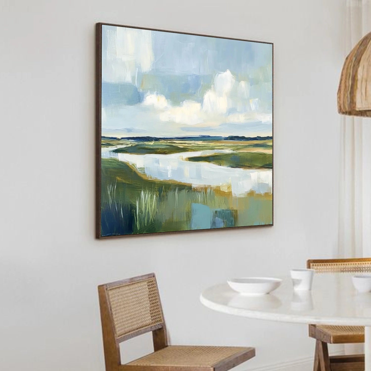 Abstract Ocean And Sky Canvas Art #OC126