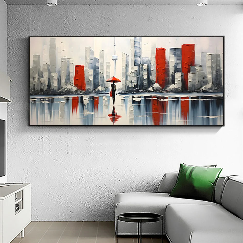 Abstract Urban Landscape Textured Painting #UL009
