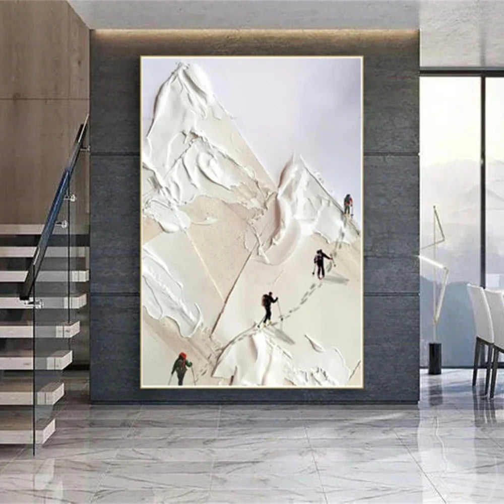Climbing Sport Textured Canvas Painting #PB004