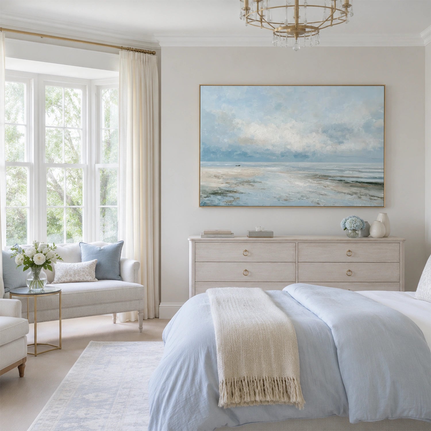 Abstract Ocean And Sky Canvas Art #OC210