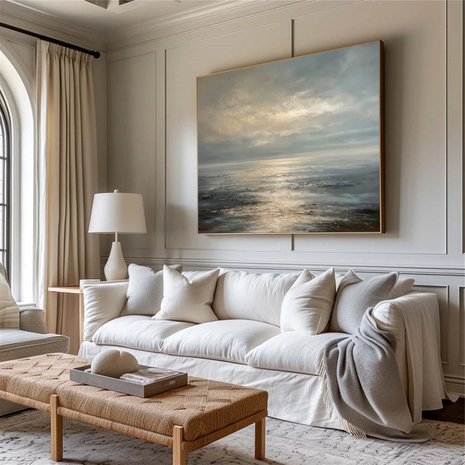 Abstract Ocean And Sky Canvas Art #OC102