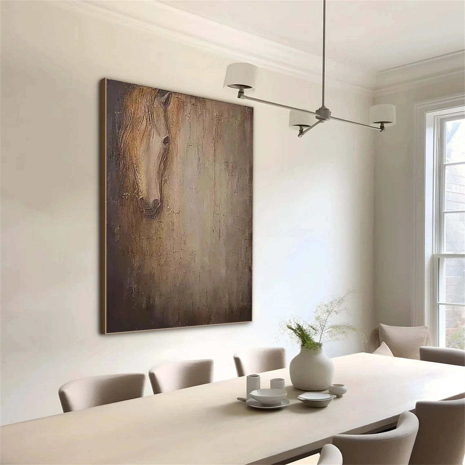 Abstract Animal Horse Canvas Art #DW086