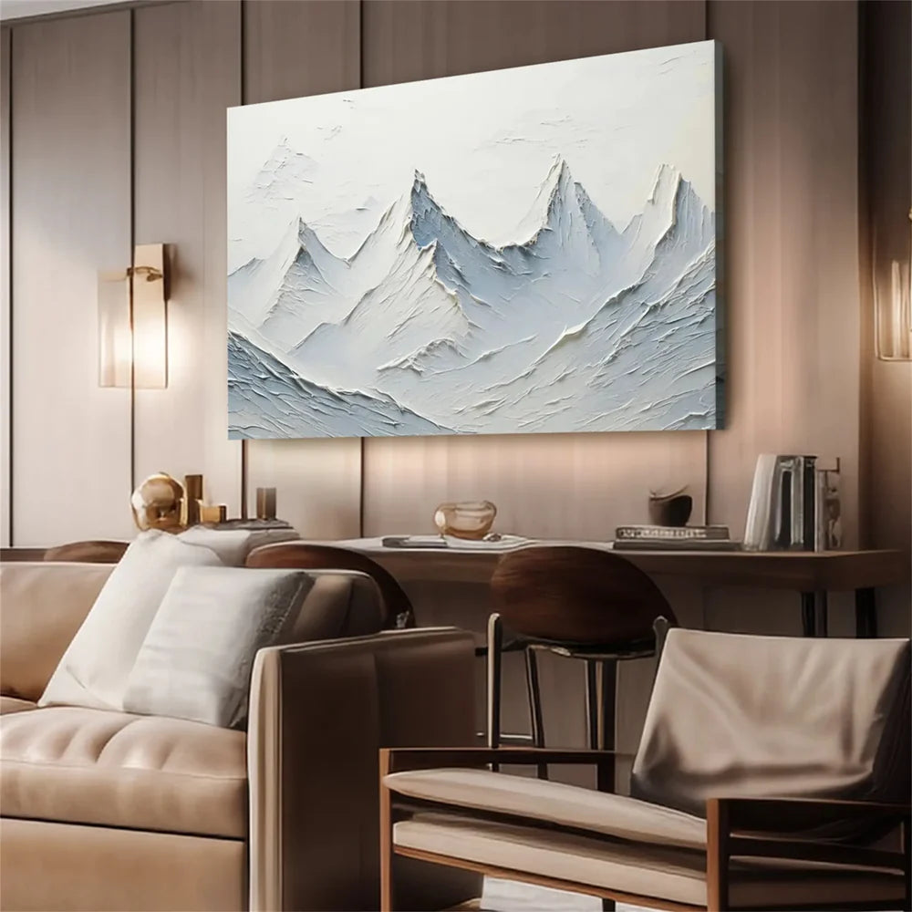 Minimalist Mountain Textured Canvas Art #BT028