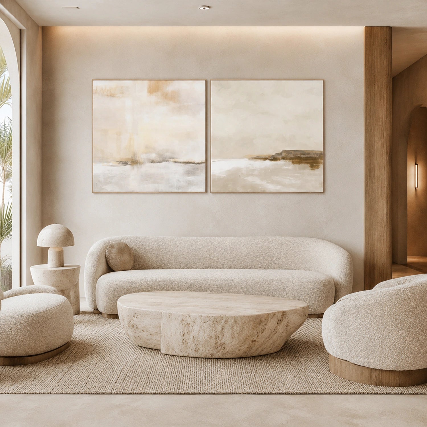 Abstract Ocean And Sky Canvas Art Set of 2 #OC220