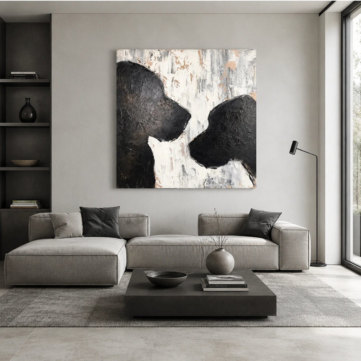 Abstract Animal Dog Canvas Art #DW172