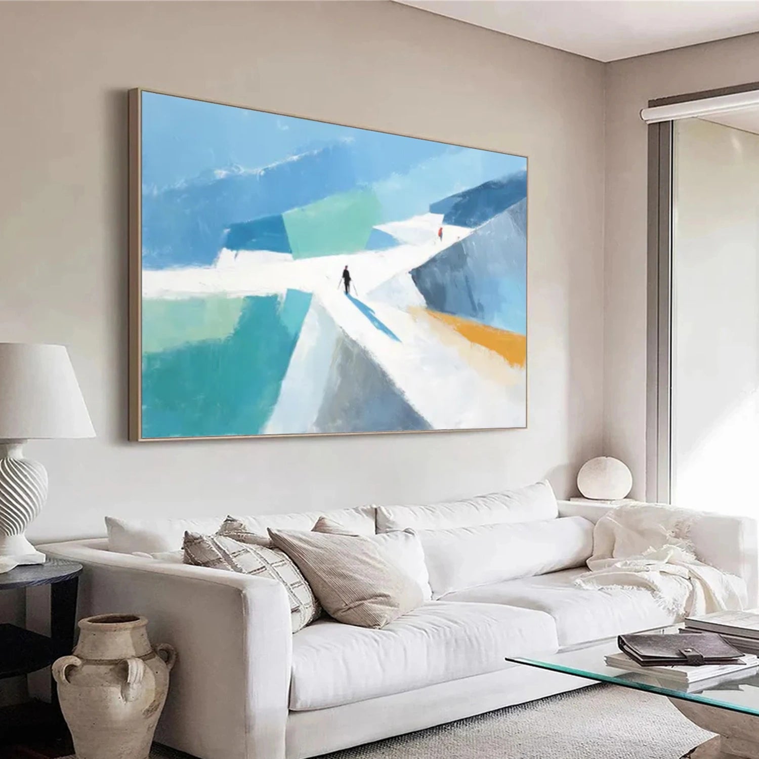 Climbing Sport Textured Canvas Painting #PB063