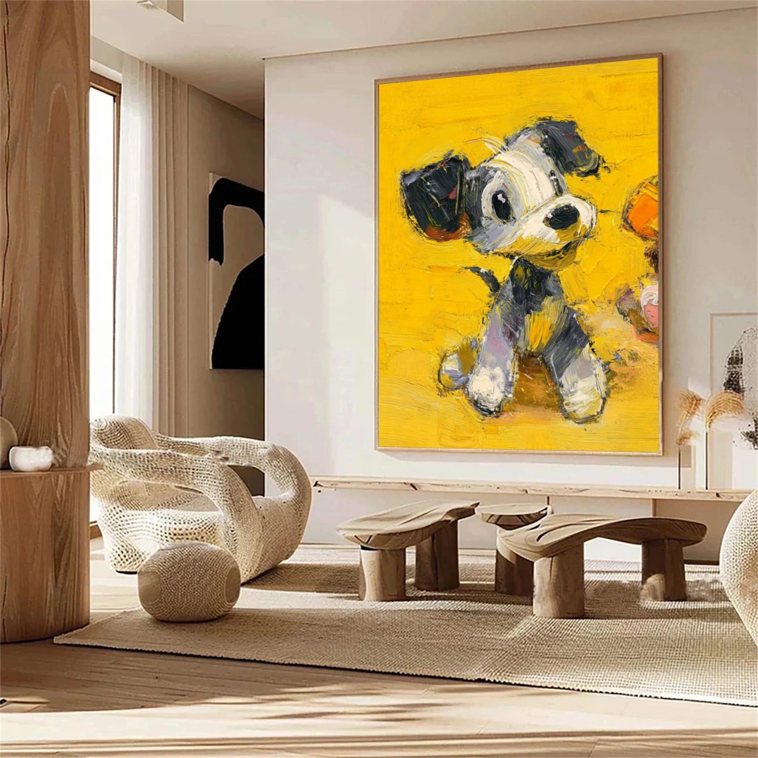 Abstract Animal Dog Canvas Art #DW130