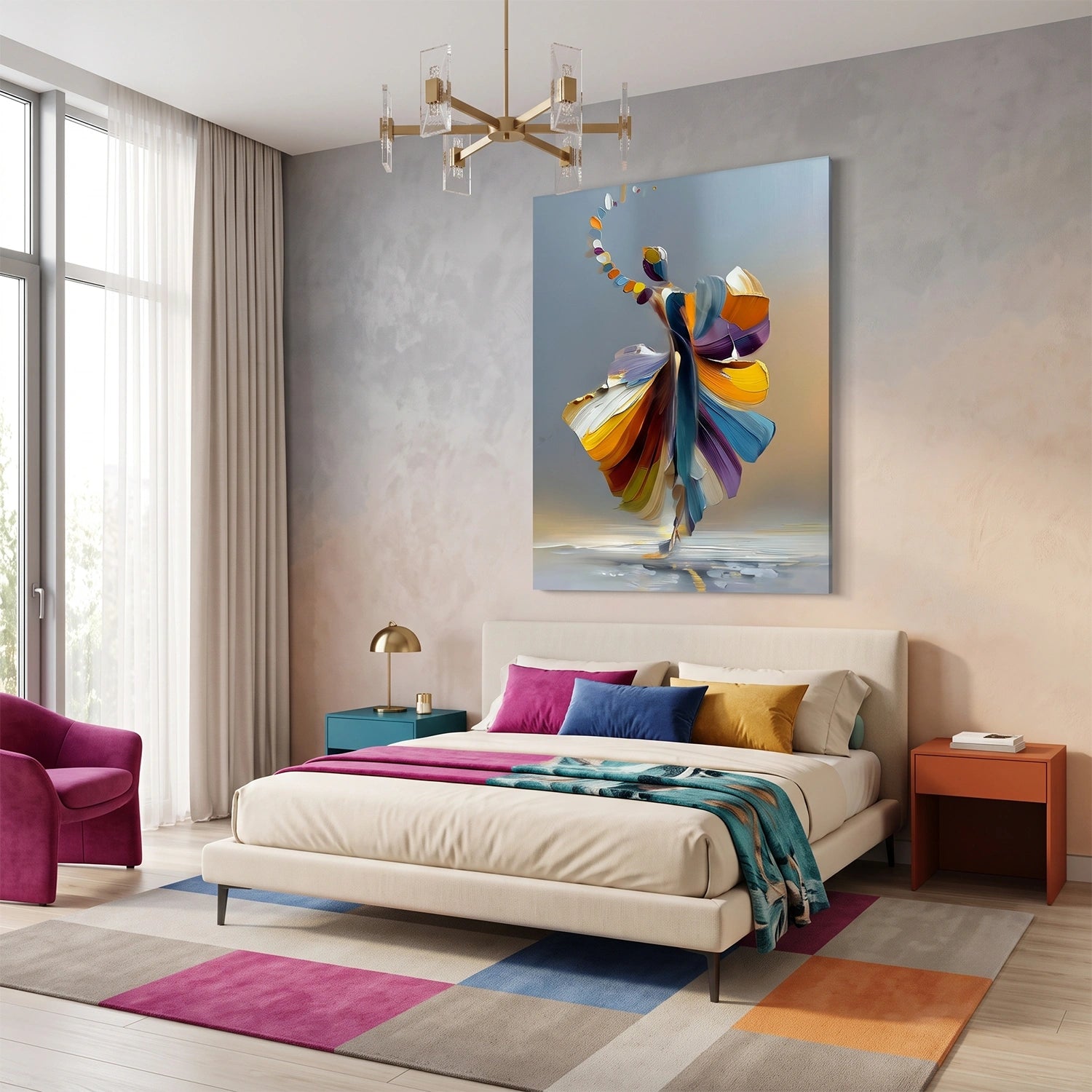 Abstract Portrait Textured Wall Art #LA079