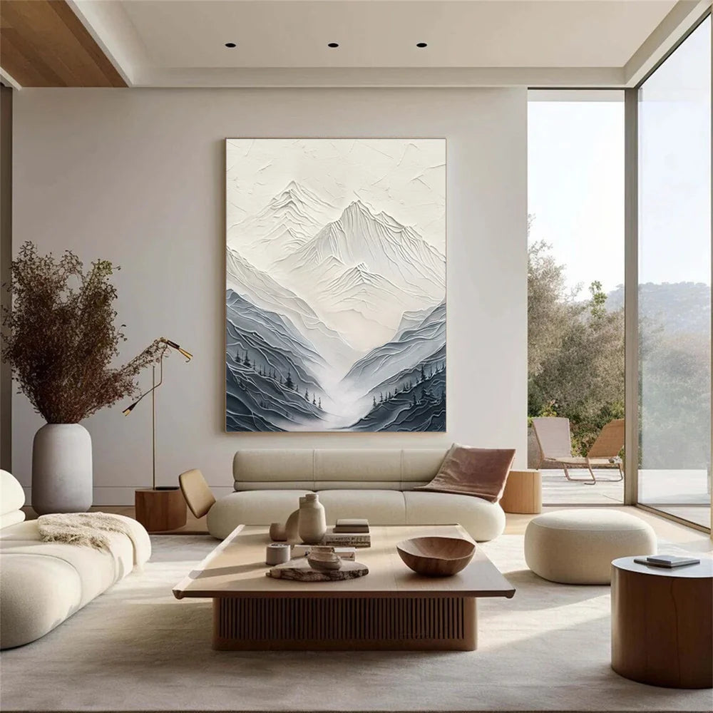 Abstract Mountain Textured Canvas Art #BT018