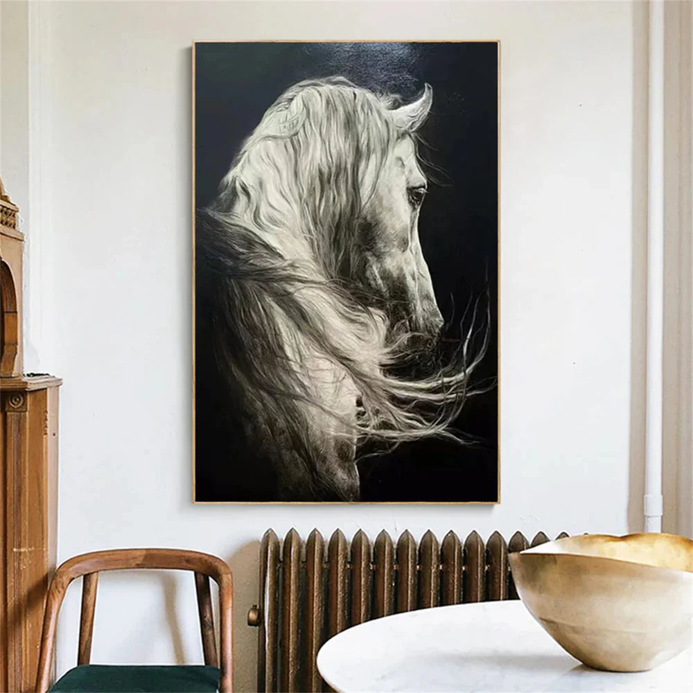 Abstract Animal Horse Canvas Art #DW005