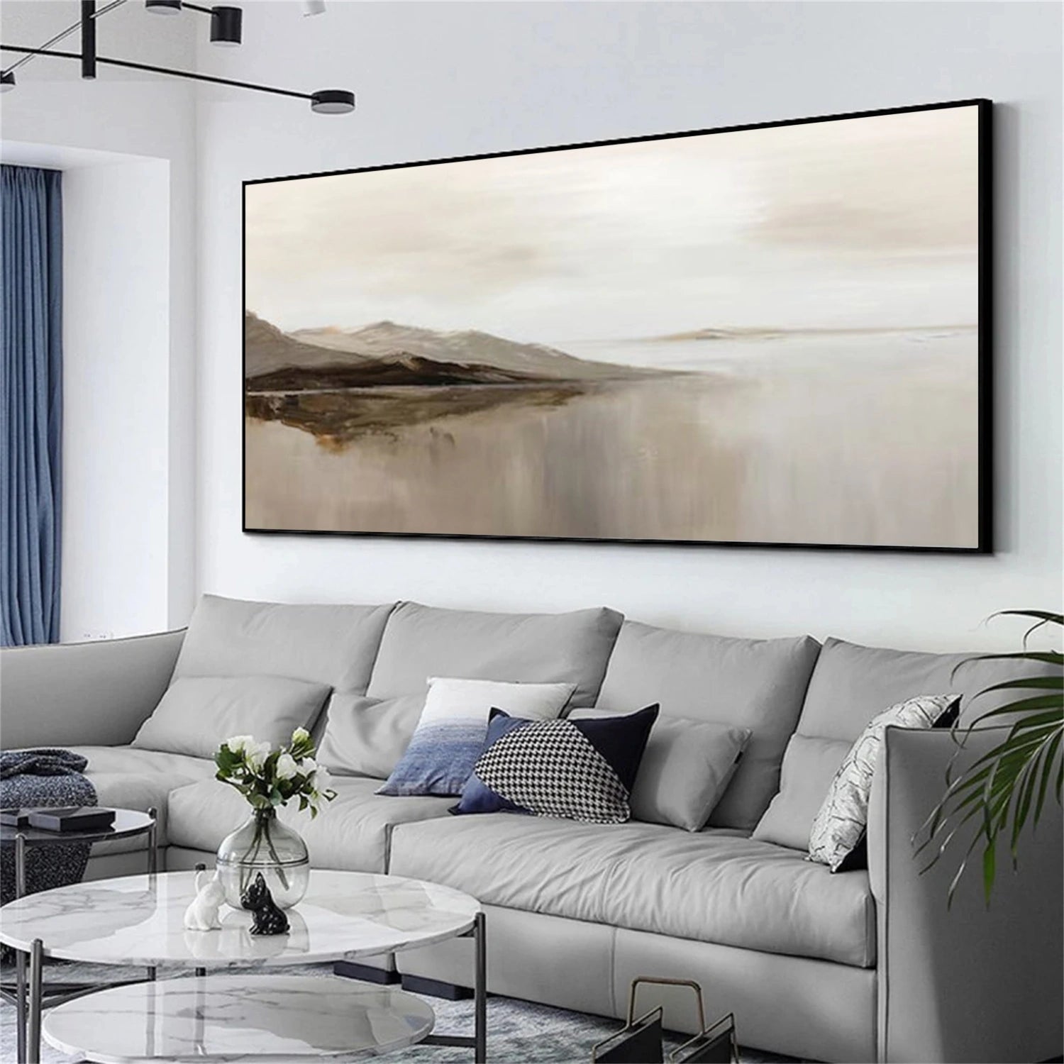 Abstract Mountain Canvas Art #BT097