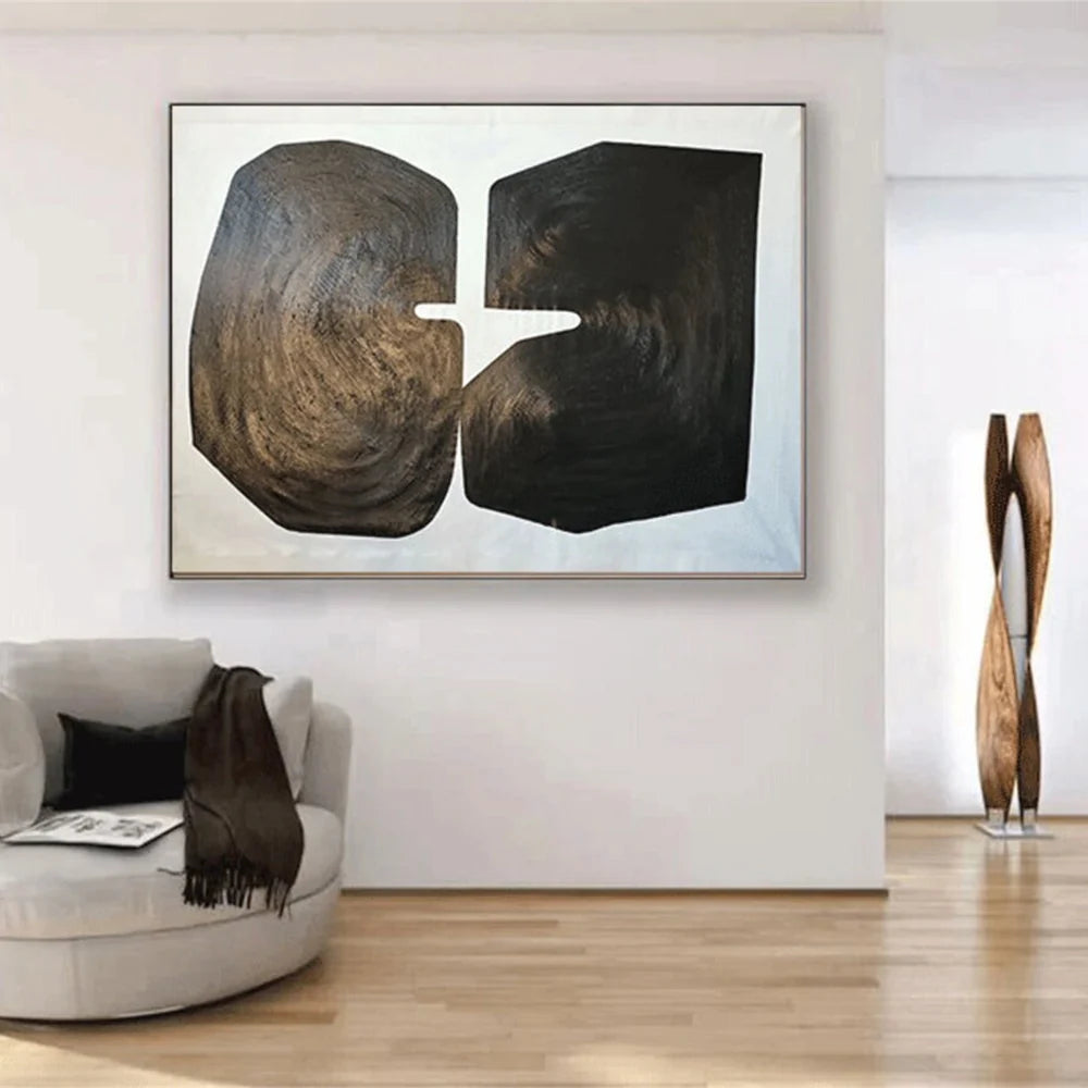 Black and White Minimalist Canvas Art #WZ065