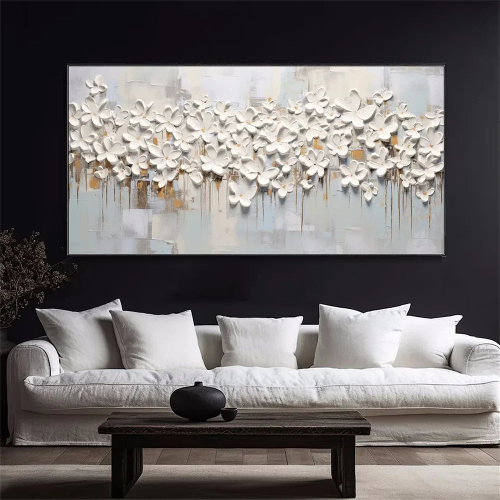 Abstract Flower And Tree Textured Canvas Art #MF008
