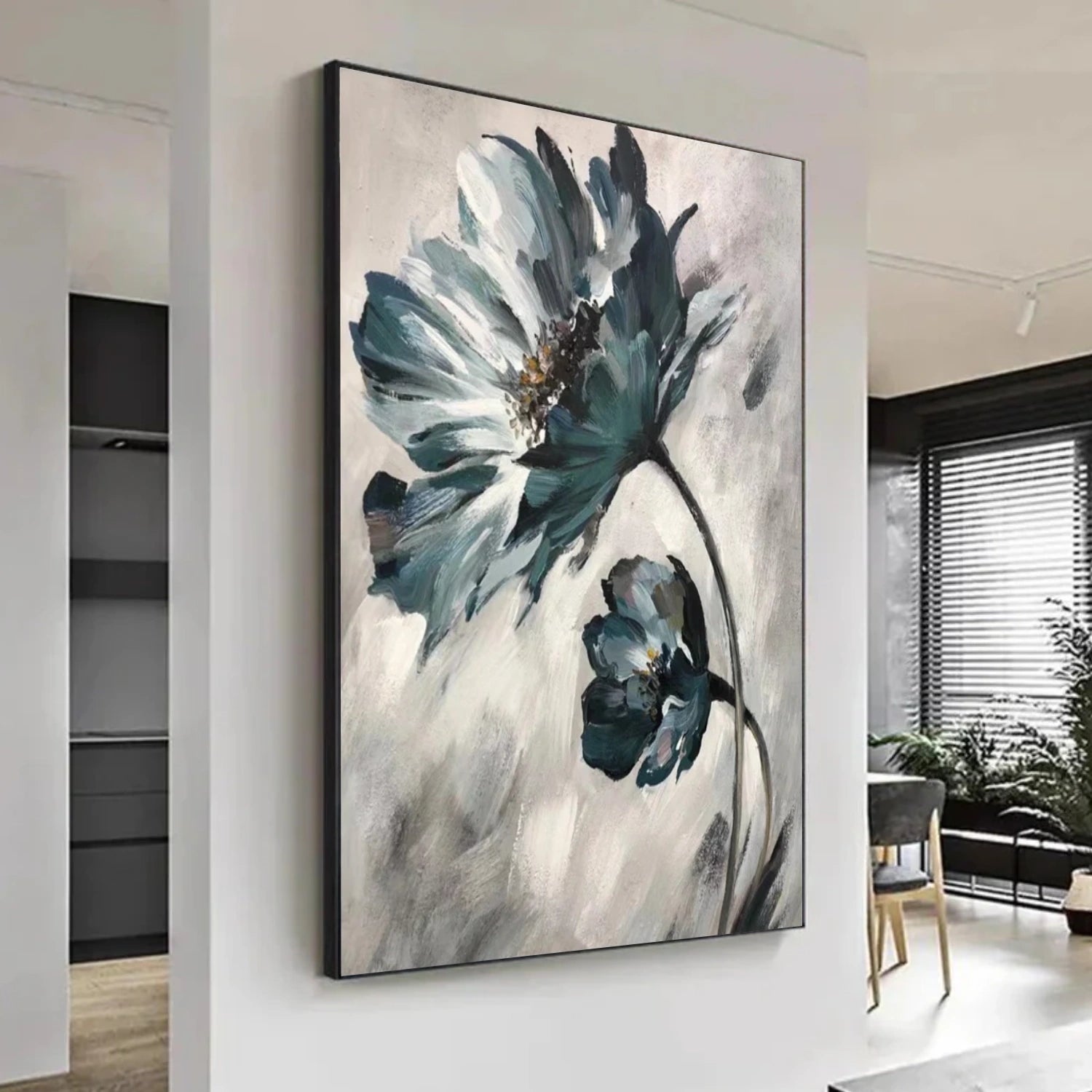 Minimalist Flower And Tree Canvas Art #MF121