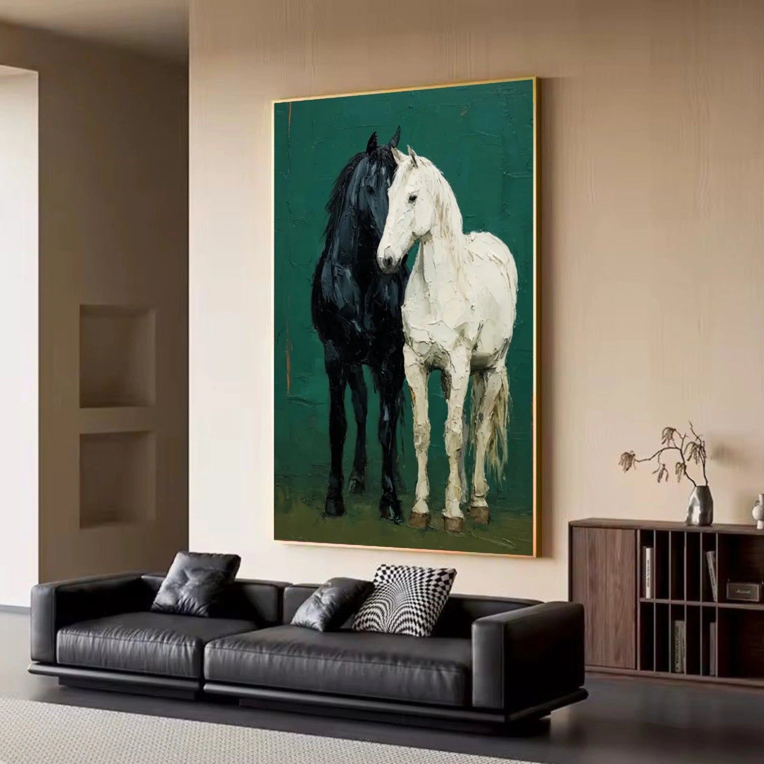 Abstract Animal Horse Canvas Art #DW133