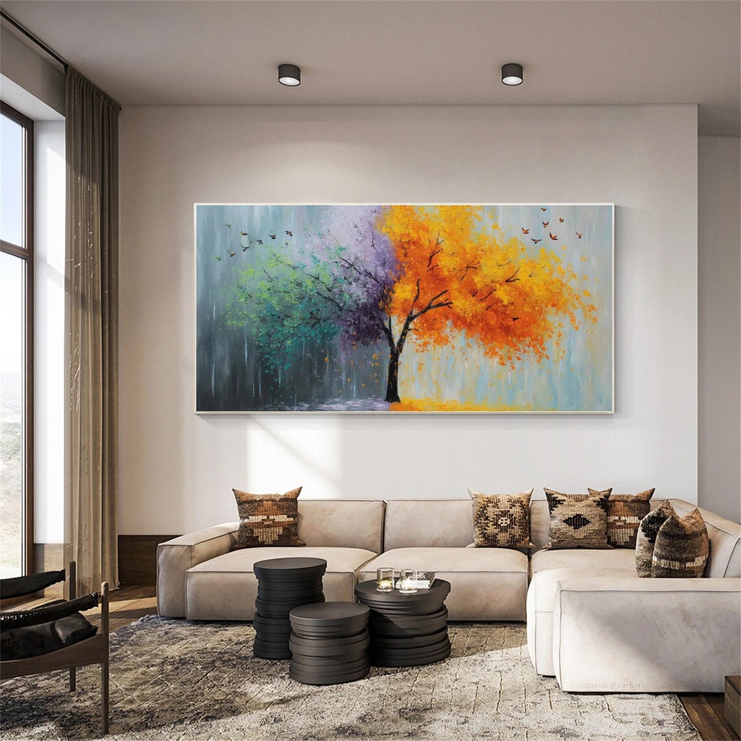 Abstract Flower And Tree Canvas Art #MF158