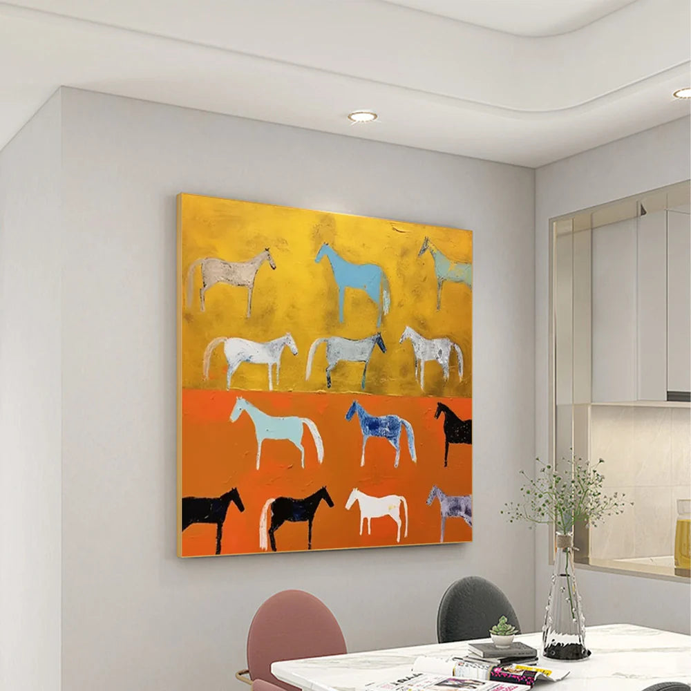 Colorful Abstract Animal Canvas Art #DW057