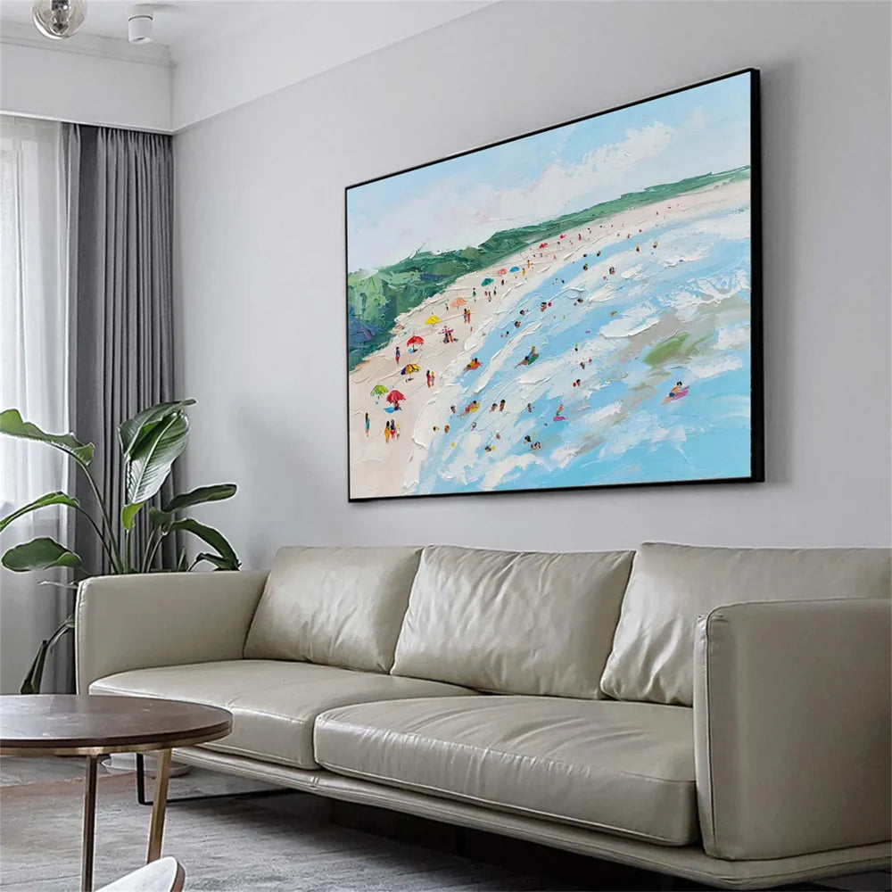 Swimming Sport Textured Canvas Painting #PB029