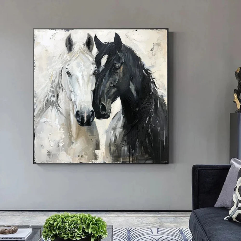 Abstract Animal Horse Canvas Art # DW054