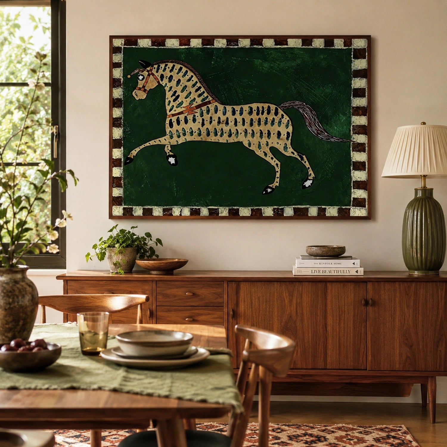 Abstract Animal Horse Canvas Art #DW159