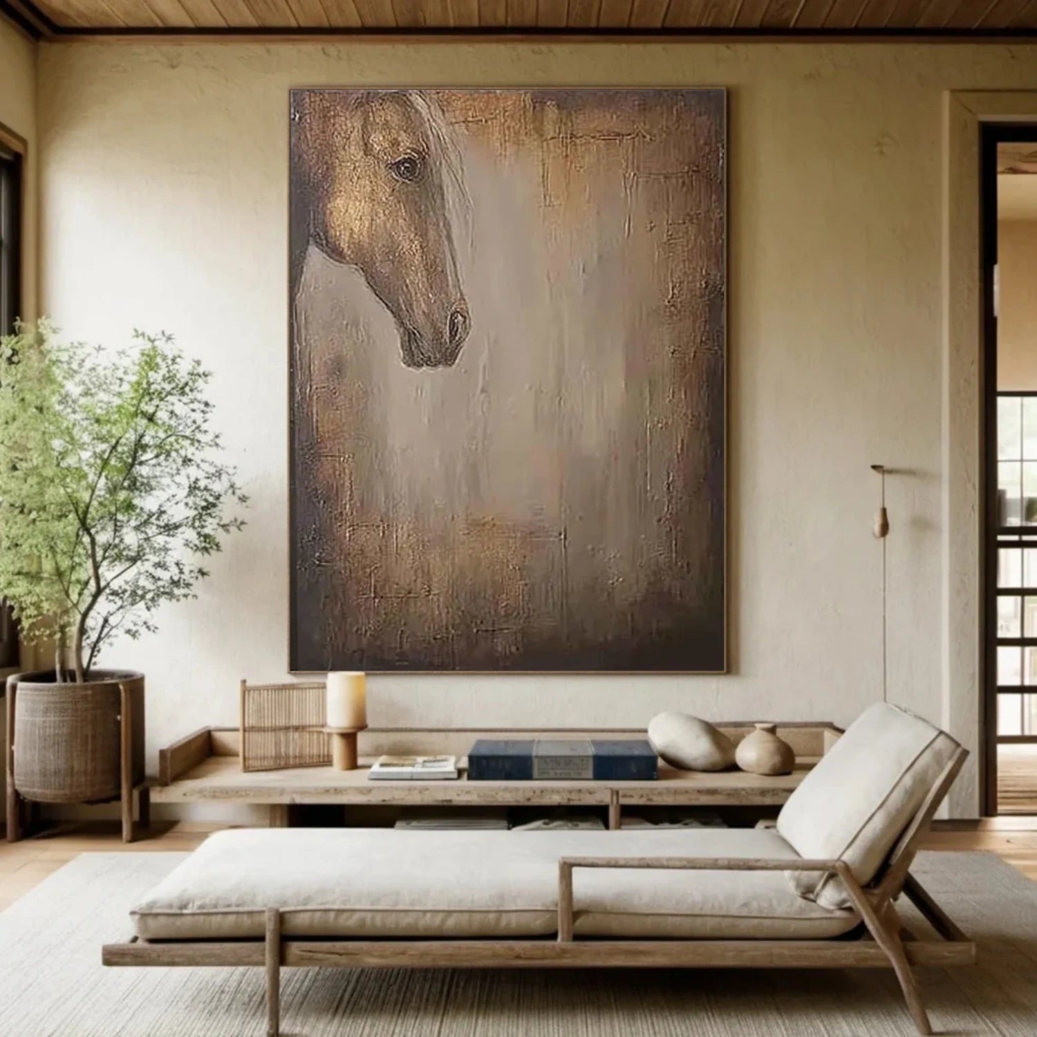 Abstract Animal Horse Canvas Art #DW085
