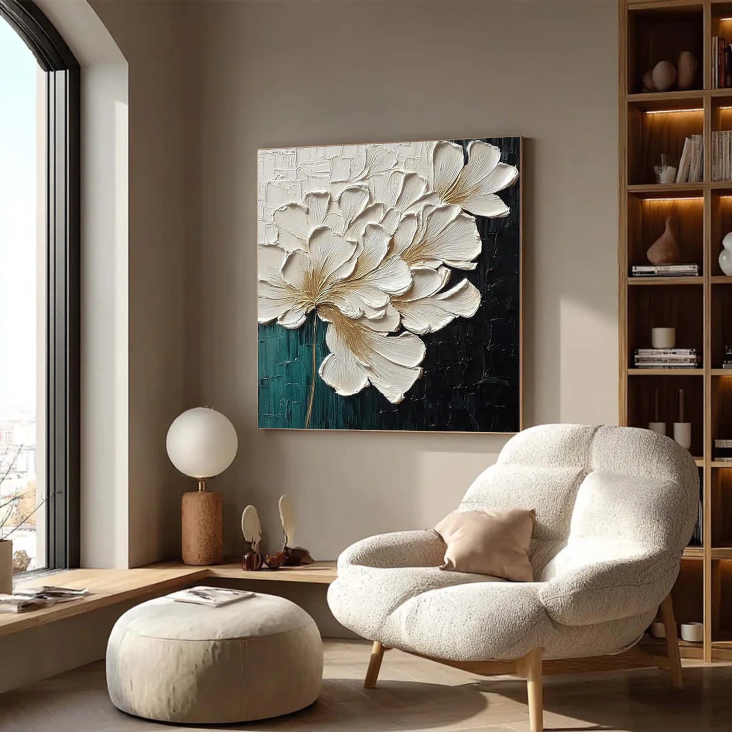 Abstract Flower And Tree Textured Canvas Art #MF186