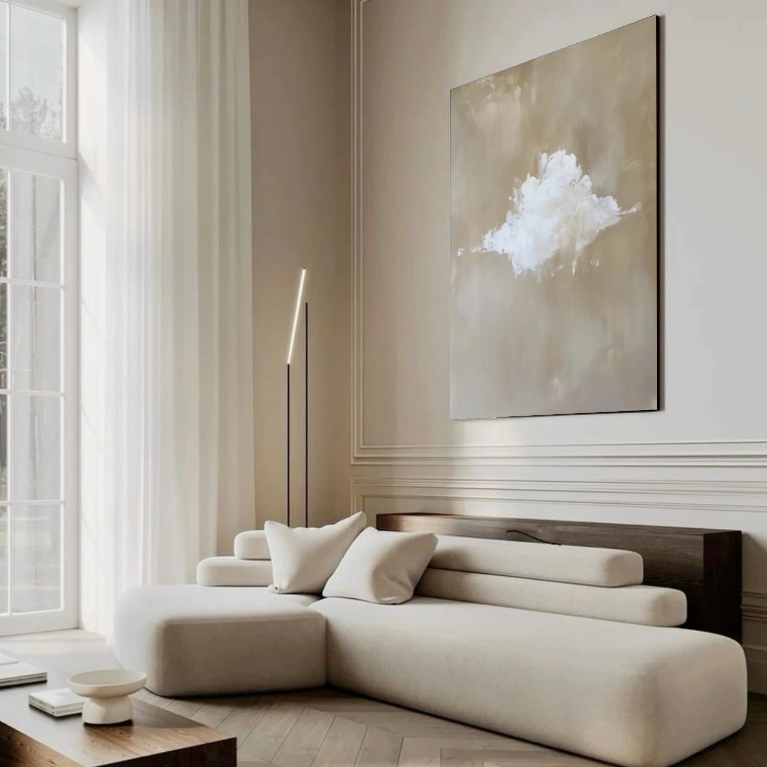 Minimalist Ocean And Sky Canvas Art #OC090