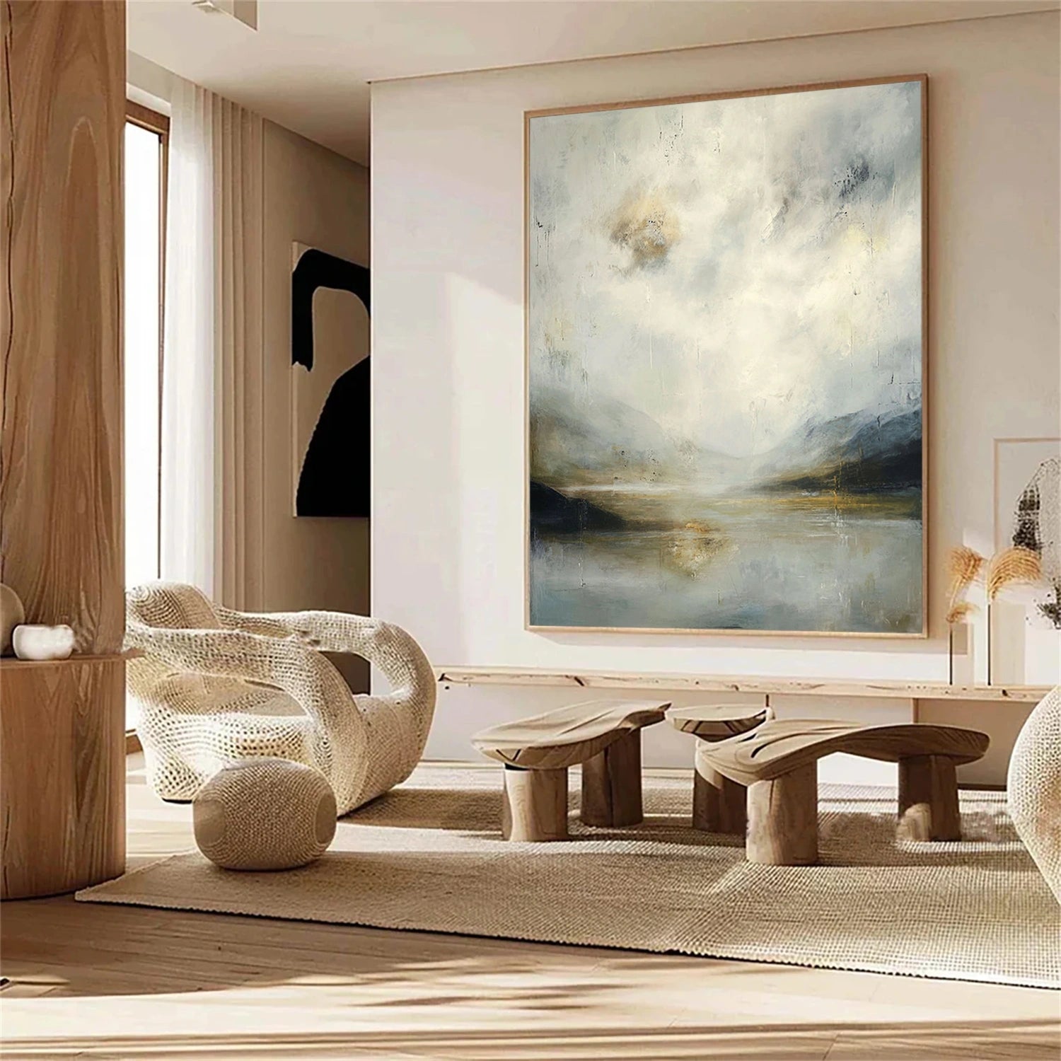 Abstract Ocean And Sky Canvas Art #OC174