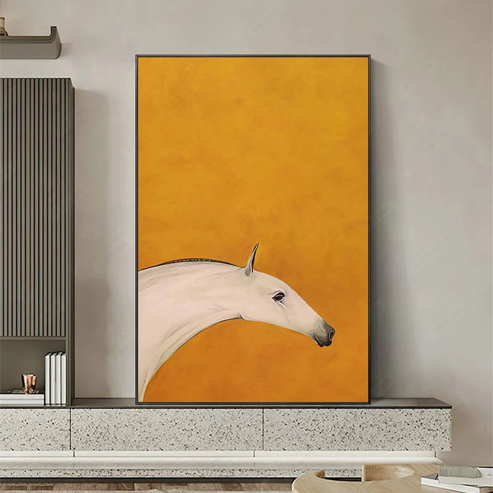 Abstract Animal Horse Canvas Art #DW004