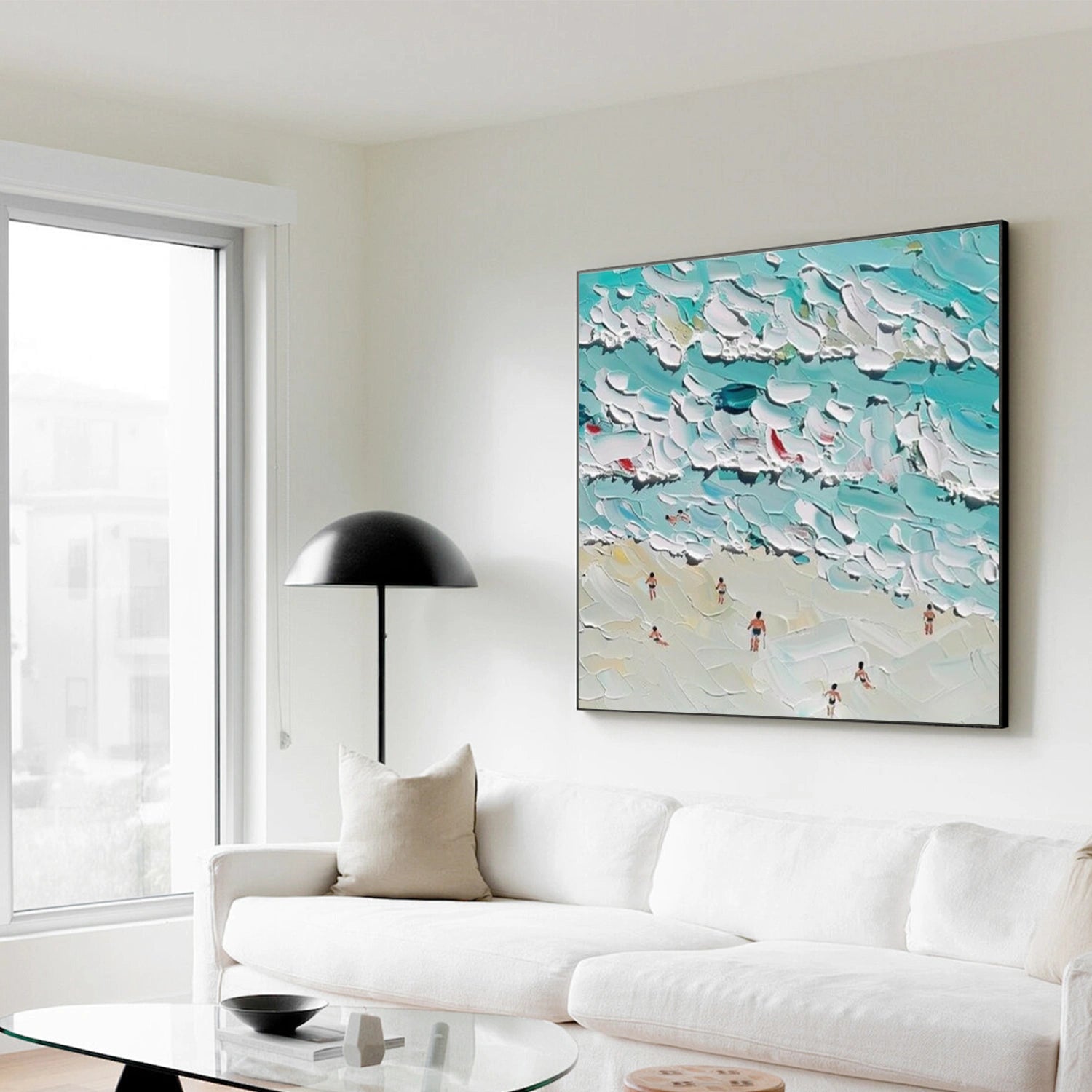 Swimming Sport Textured Canvas Painting #PB084