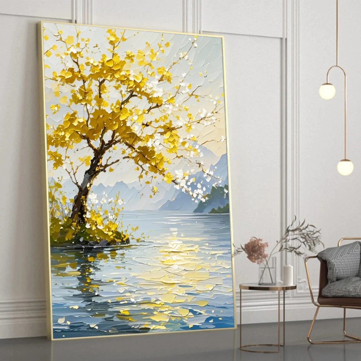 Abstract Flower And Tree Textured Canvas Art #MF096