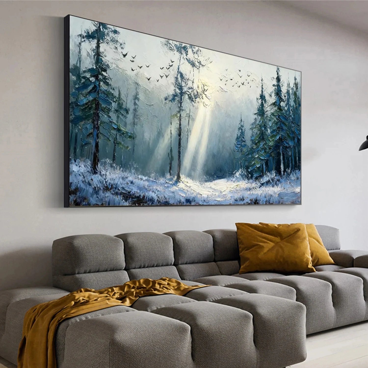 Abstract Flower And Tree Textured Canvas Art #MF107