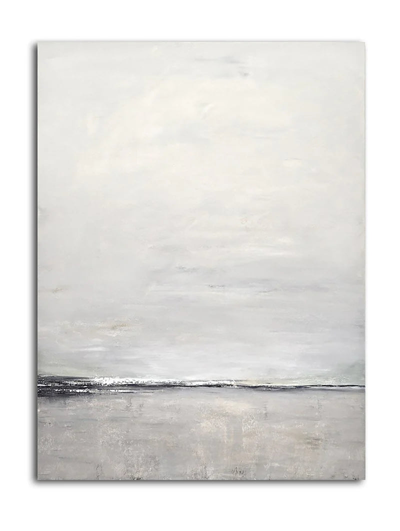 Minimalist Ocean And Sky Canvas Art #OC045